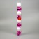 Set of balls plastic D-6 cm, 8 pcs "Disco Gloss" pink-white
