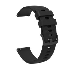 Watch strap, 22 mm, silicone, black