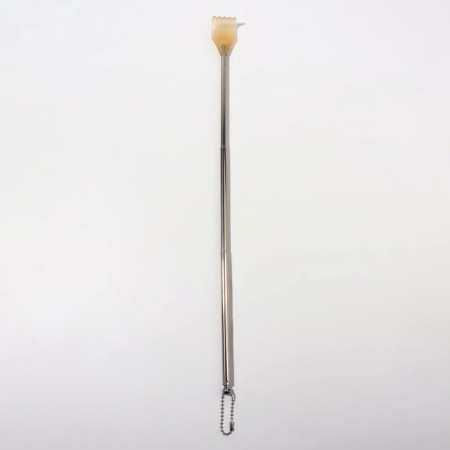 Massager - Chesalka, with a sliding handle, with a suspension, 20/42 cm, yellow color-3