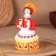 Dymkovo toy "Peasant with ducks", 16 cm, mix