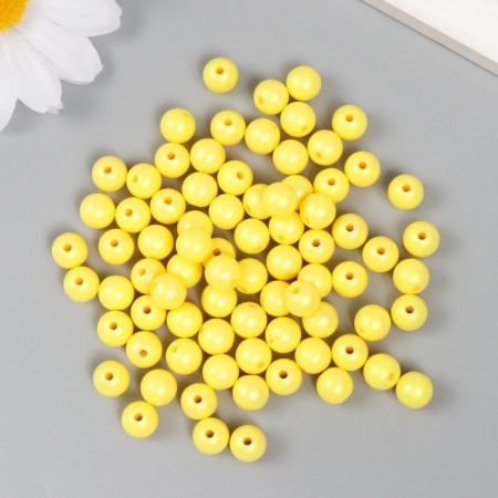 Beads for creativity plastic "Ball. Yellow overflow" set 20 g d = 0.8 cm-1