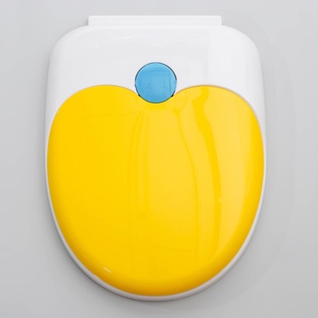 A toilet seat with a lid, 42 × 37 cm, double-1