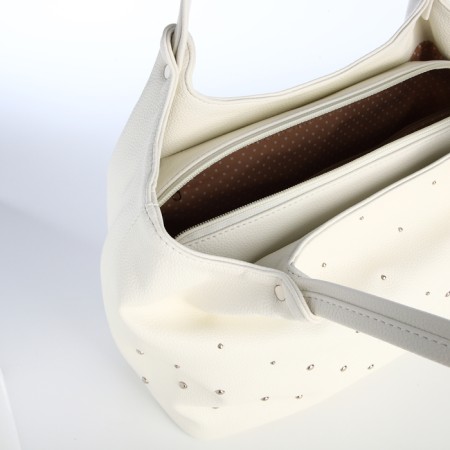 Women's bag with lightning, white color-4