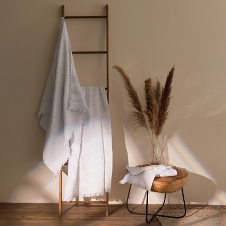 Waffle towel SL Home: BOHO "Blanc de Blanc" 90x150 cm, 100% cotton, 300 g/m2