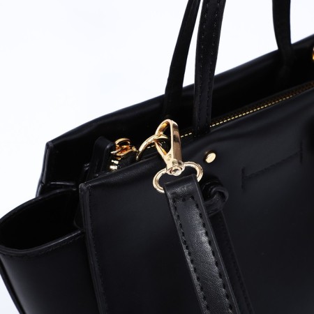 Bag Female Tout with zipper, black color-4