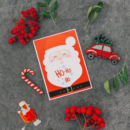 A postcard for every day "Happy New Year" - Ho, 10.5 x 7.5 cm, New Year-1