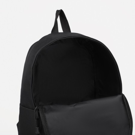 Youth backpack on lightning from textiles, external pocket, black color-3