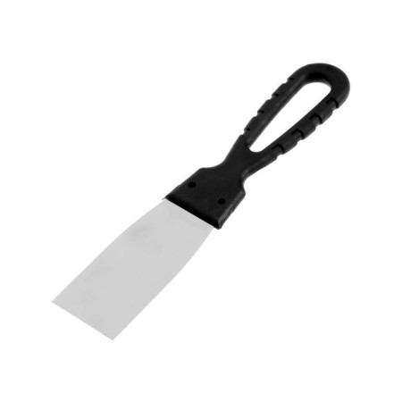 Faced scrap spatula, 40 mm, stainless steel, plastic handle