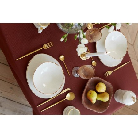 The tablecloth "Ethel" Lines 150*180 +/- 3cm, central chocolate, pl. 192 g/m2, hl with VGMO-9