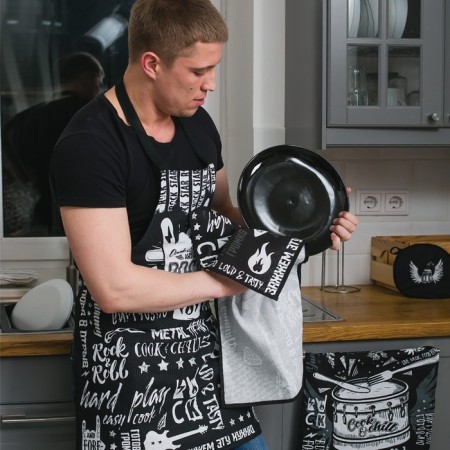 Rock’N’Roll kitchen set: apron, tack, towel-6