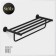Shelf for the bathroom stalls Stölz Loft Basic, with a holder for towels, color black
