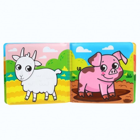 Book - coloring for the bath "On the farm"-11