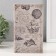 Safe-book wood to the leatherette "ship and sea shells" 21x13x5 cm