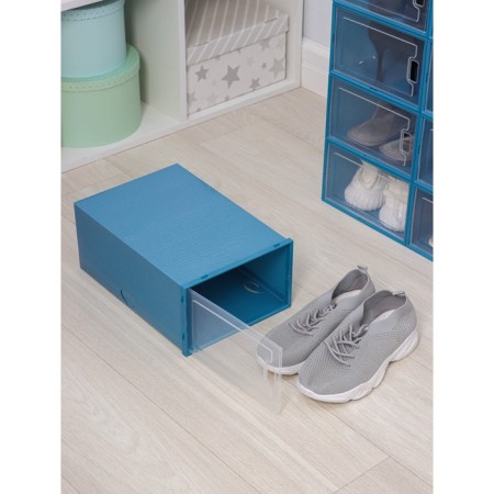 Shoe storage box, 33 × 23 × 13.5 cm, 1 pc, color blue-7