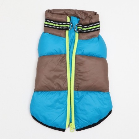 Lightning dog jacket, size 8 (ds 23 cm, og 30, ok 22 cm), gray-blue-5