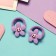 Hair elastic band "Baby" (set 2 pcs) flower, 3 cm, lilac