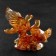 Souvenir "pigeons", large, amber