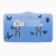 Hair clips with butterflies "Meow", 3 x 3 cm