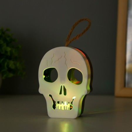 Sponel "Skull" LED 1W RGB from LR1130 batteries white-black 9.5x4x5cm Risalux-2
