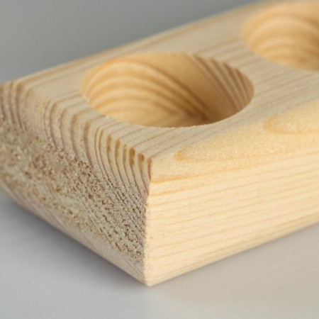 Silent Wooden under 3 candles "rectangular", array, 15.5 × 6 × 3 cm-2
