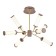 Chandelier G61247/8MGD+BR, LED 8x9W 3000k, 7200lm, matte gold, brown color