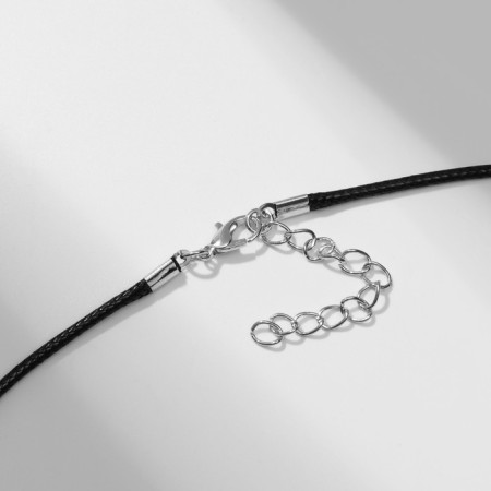 Piece of men's "knife", color black silver on a black lace, 45 cm-2