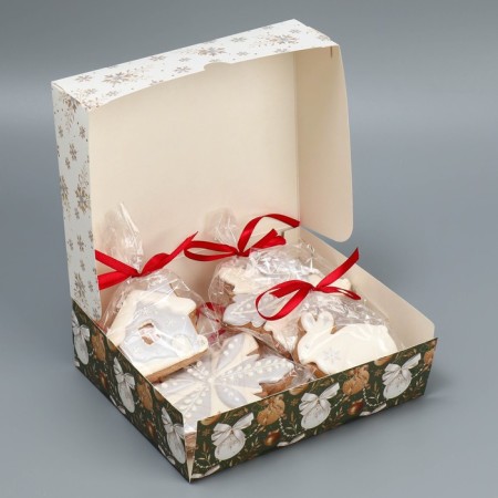 Box for confectionery "New Year's chic", 17 x 20 x 6 cm, New Year-4