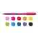 A set of ballpoint pens 10 colors, Carioca "Fiorella", Node 1.0 mm, fluorescent ink, mix