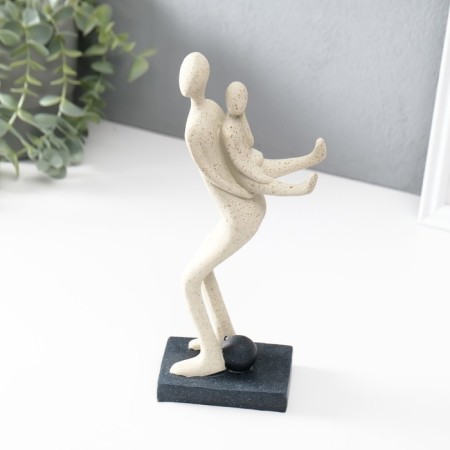Polystone souvenir "Like behind a stone wall" white 6x10.5x25 cm-4