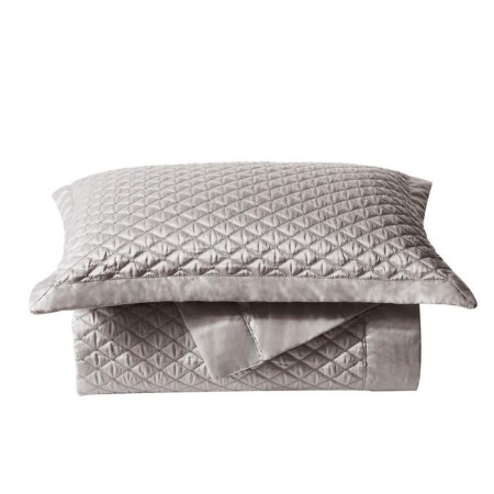 A set with a blanket "Hellas", size 240x260 cm, 50x70 cm - 2 pcs, color gray-3