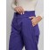 Warmed female trousers, size 50, purple color