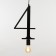 Bayerlux lamp "Figure 4" E27 40W black 35x22 cm