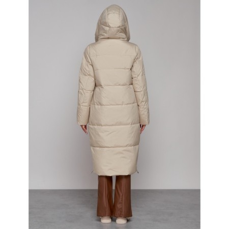 Coat insulated winter female, size 42, beige color-9