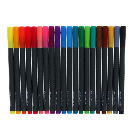 A set of capillary handles 20 colors Faber-Castell Grip 0.4 mm, in a plastic case-1
