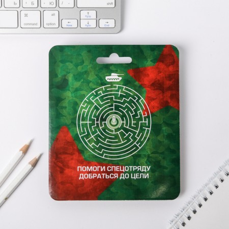 Set "Hero and Defender" 13.5 x 15 cm: notebook 48 sheets and pen Plastic-3