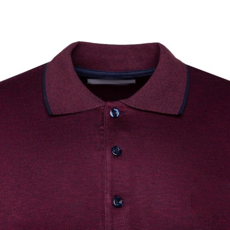 Male polo with long sleeve, burgundy color, size 48 (l)-6