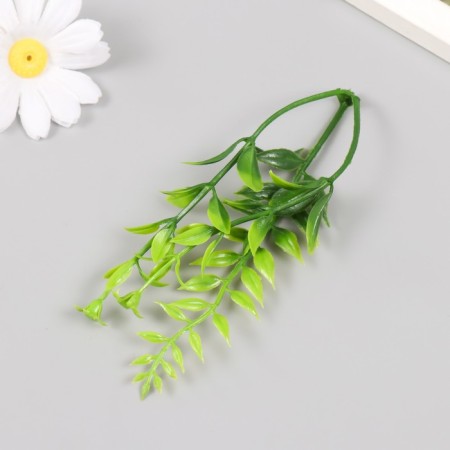 Artificial plant for creativity "Iglitsa with flowers" set 6 pcs green 12.5 cm-3