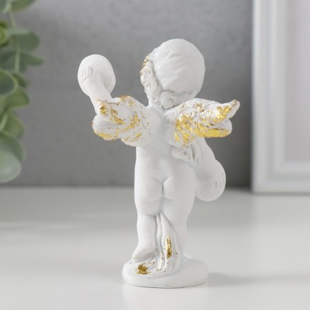 Polystone souvenir "Snowthrough angel with music plates" 10.2x7x5 cm-2
