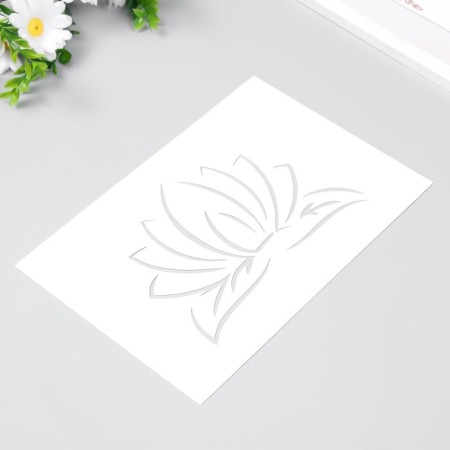 Plastic stencil "Flower" 24x16 cm-1