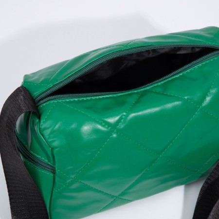 Bag Cross-Bodi with a zipper, green color-4