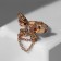 Ring "Butterfly" with a chain, colored in gold, dimensionless