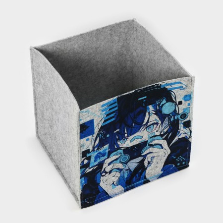 Anime organizer for storage, 30 × 30 × 30 cm, 24 l, gray-1