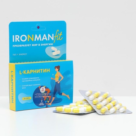 L-carnitine Ironman, sports nutrition, 30 capsules
