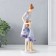 Polystone souvenir "Mom with a daughter in lilac dresses with flowers" 9x8.5x23.5 cm