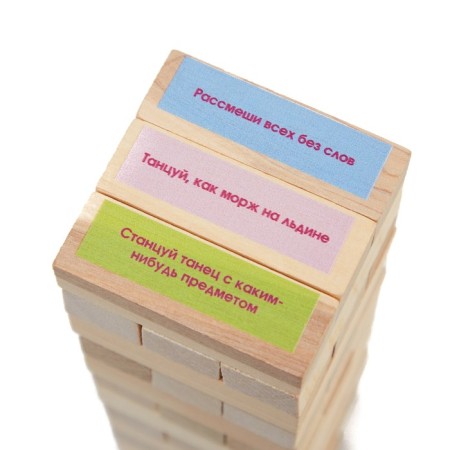 Falling tower, jenga, with a fantamy, 54 bars 6.9 x 2.2 cm, tree-2