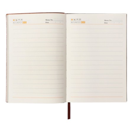 Deliciper of Leduced A5, 80 sheets, line, cover of leathery lights, gray-4