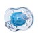 Nipple - Silicone dummy classic, from 6 months, with a cap, the color of the blue