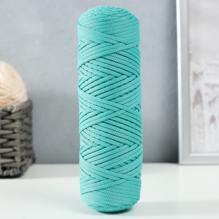 Knitting cord "Classic" 100% polyester 3mm 100m (170 turquoise) mix-1