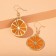 Earrings Assorted "Orange" halves, orange color in gold