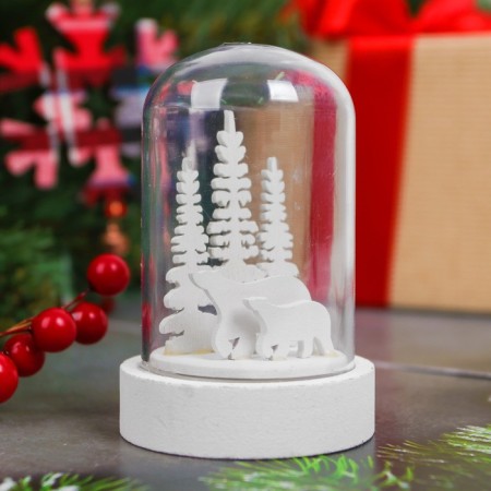 New Year's souvenir with backlight "Winter Bears"